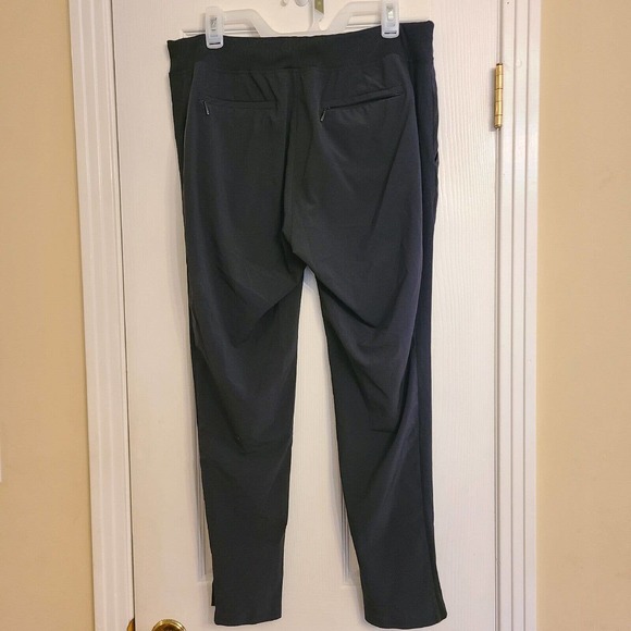 Athleta Brooklyn Ankle Pant Black Pull On Stretch Waist and Side Panels Size 12 - Picture 5 of 14
